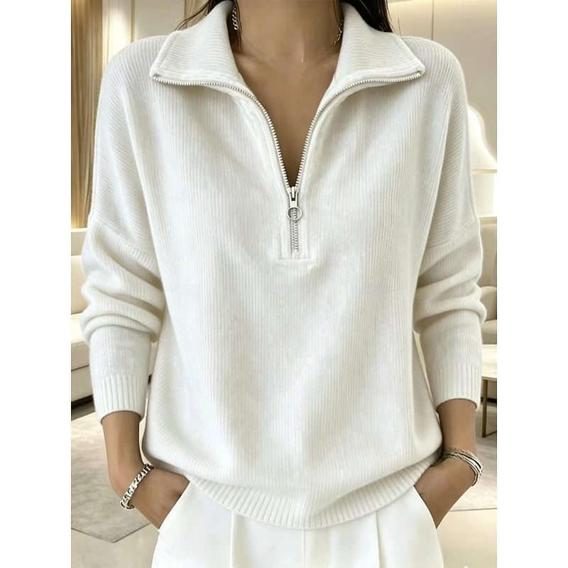 Isla | Half-Zip Stand Collar Pullover