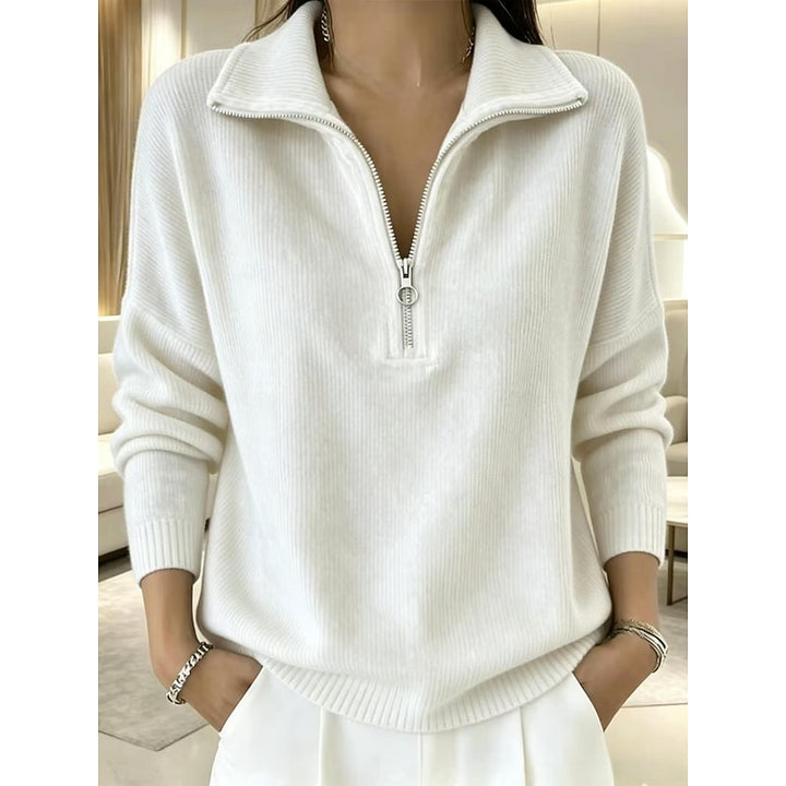 Isla | Half-Zip Stand Collar Pullover