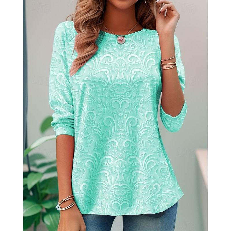 Bianca | Floral Print Long-Sleeve Tunic