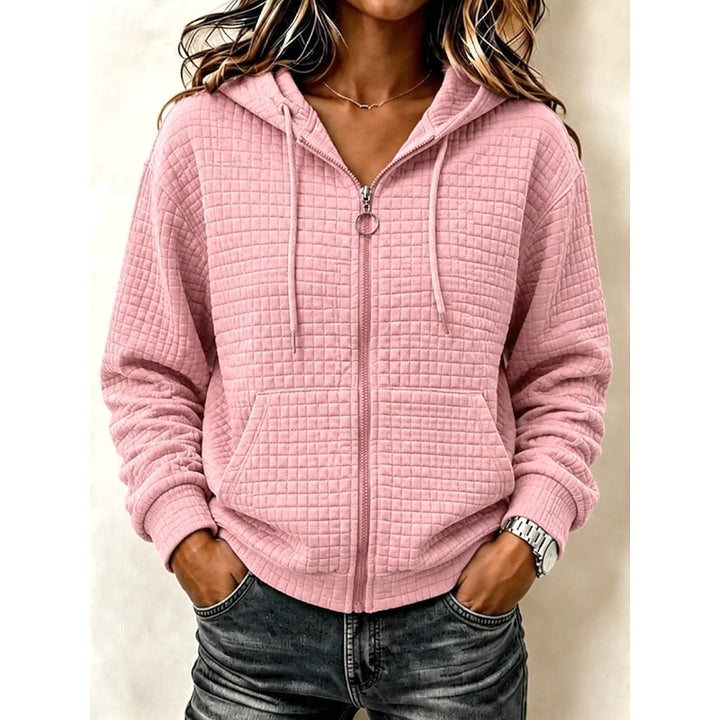 Colleen | Textured Zip Hoodie