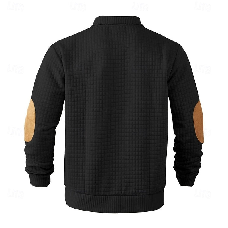 Sawyer | Textured Stand-Collar Pullover
