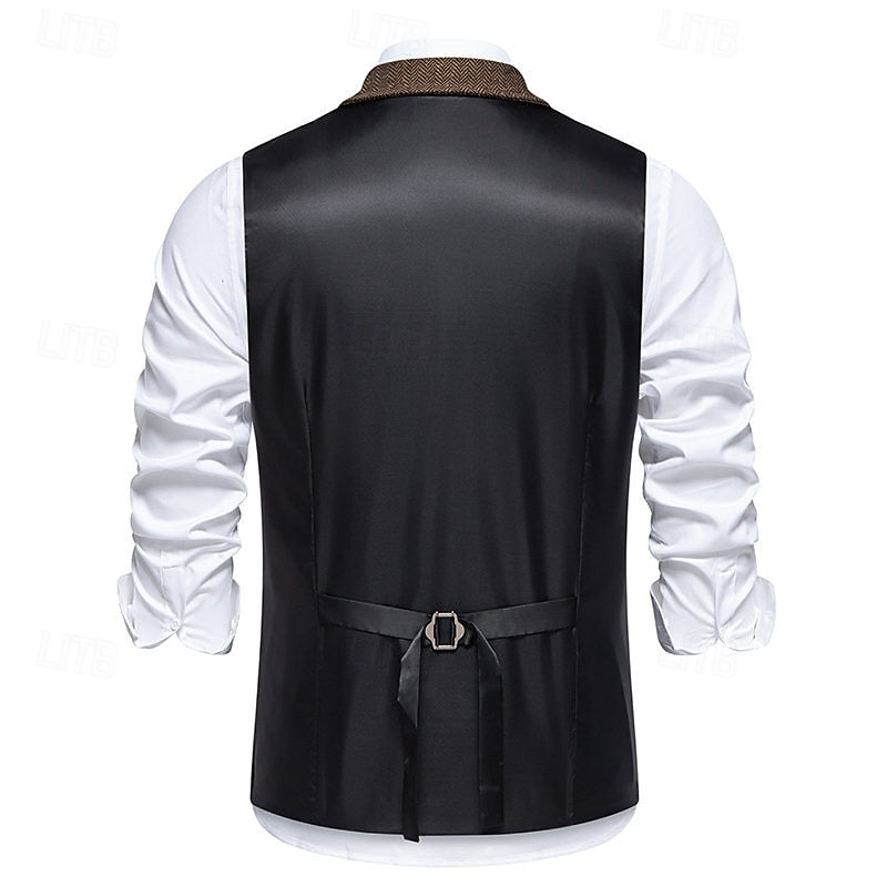 Ellery | Herringbone Double-Breasted Waistcoat