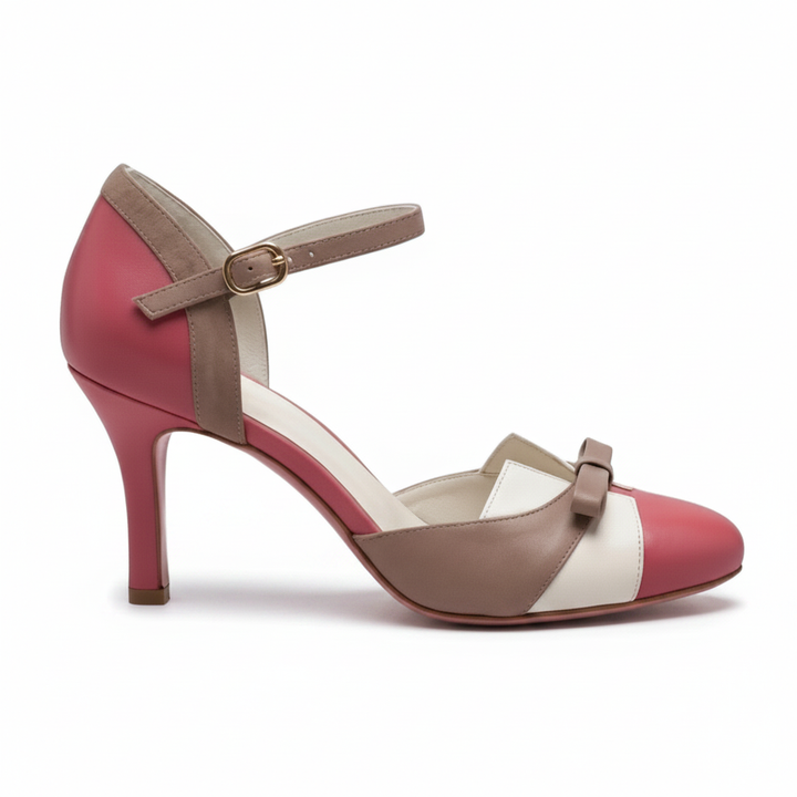 Quinnae | Ribbon Detail Kitten Heel Pumps