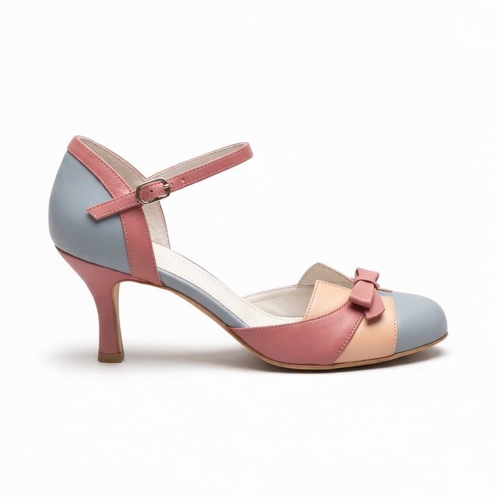 Quinnae | Ribbon Detail Kitten Heel Pumps