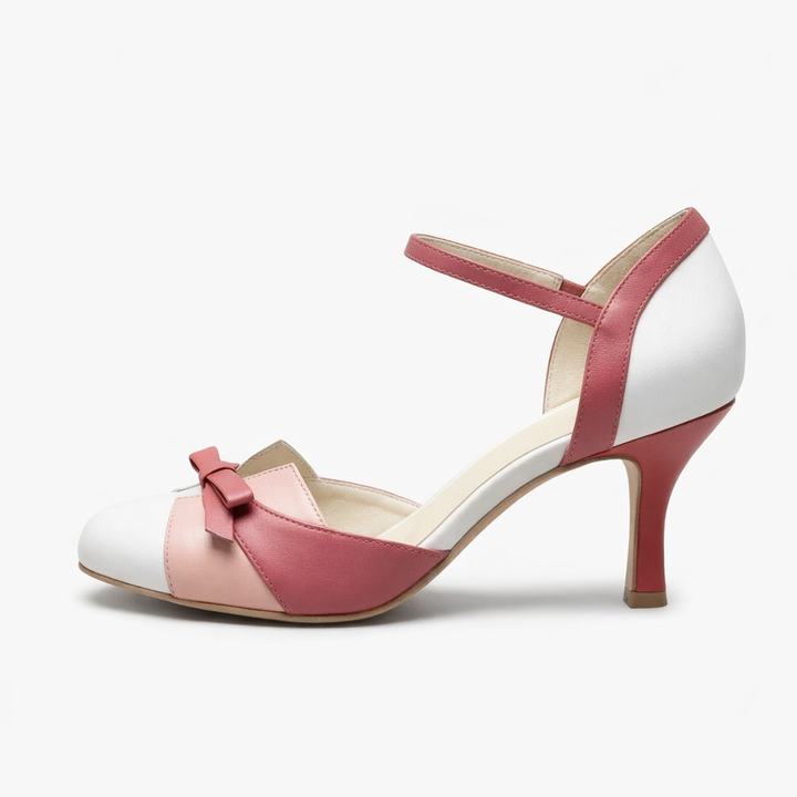 Quinnae | Ribbon Detail Kitten Heel Pumps