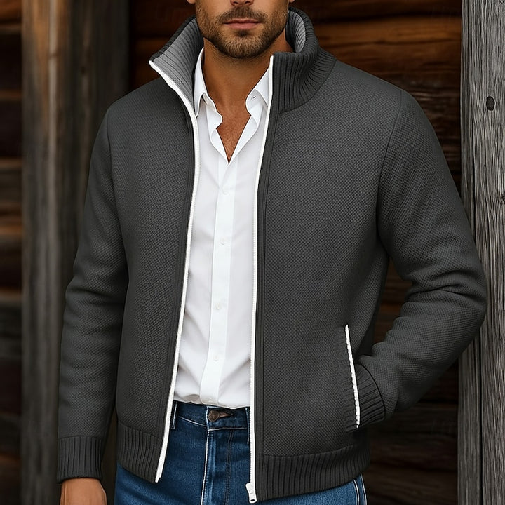 Sawyer | Stand-Collar Zip Cardigan