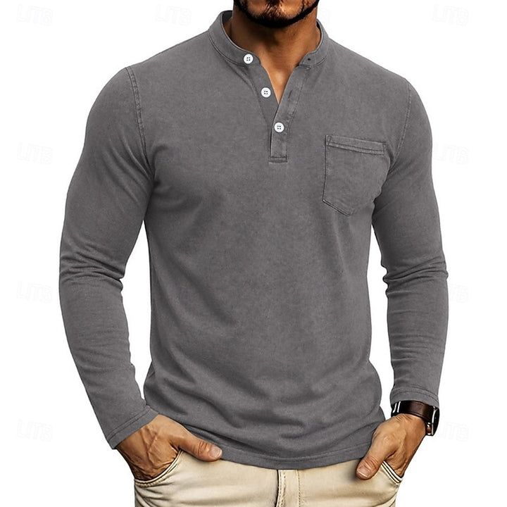 Owen | Classic Henley Long-Sleeve Shirt