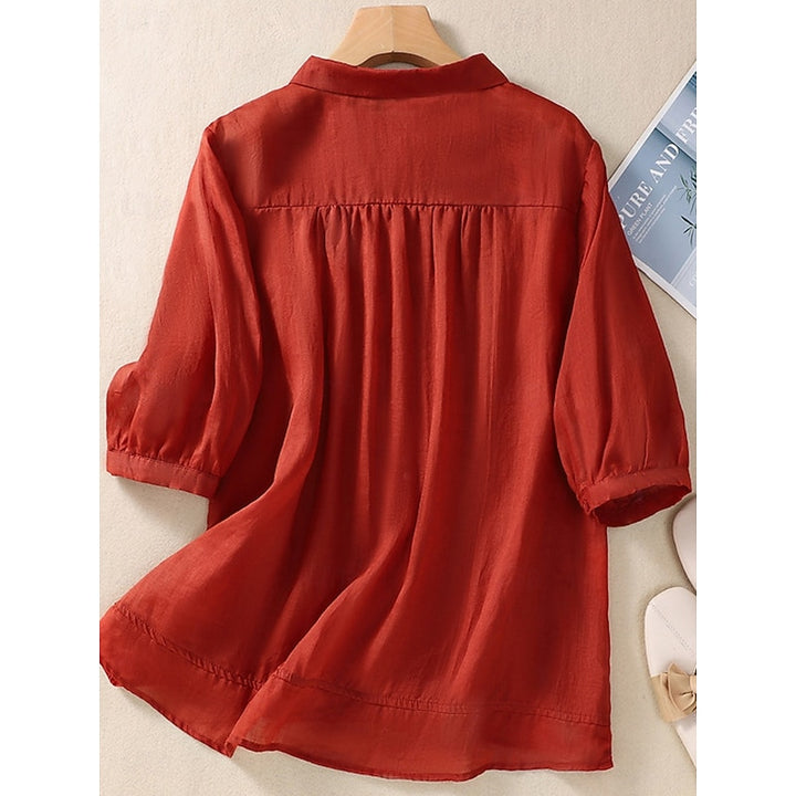 Cynthia | Embroidered Peter Pan Collar Blouse