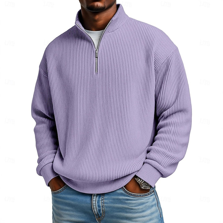Nash | Ribbed Quarter-Zip Pullover