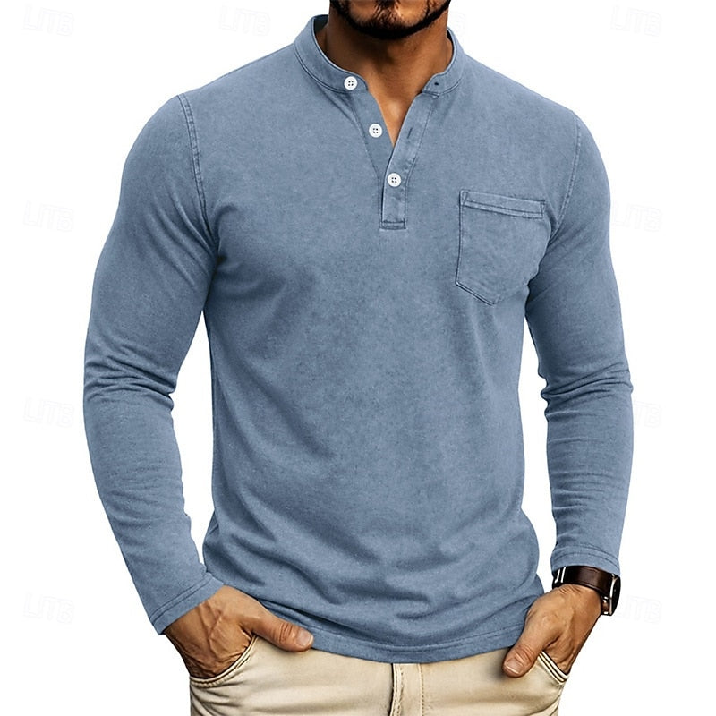 Owen | Classic Henley Long-Sleeve Shirt