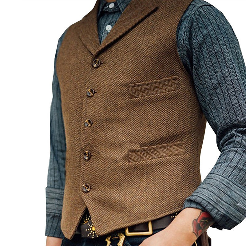 Alden | Tailored Herringbone Waistcoat