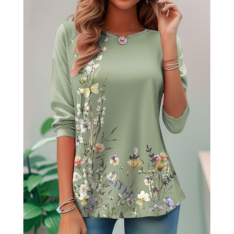 Marjorie | Floral Long-Sleeve Top