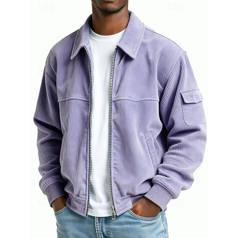 Hamish | Ribbed Zip Jacket