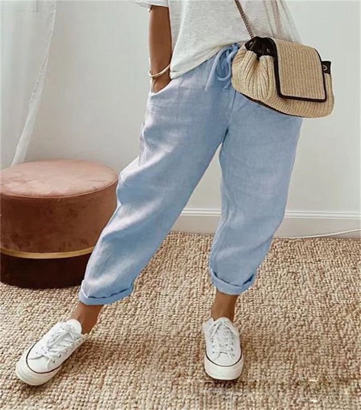 Leonda | Casual Everyday Printed Lace Pants
