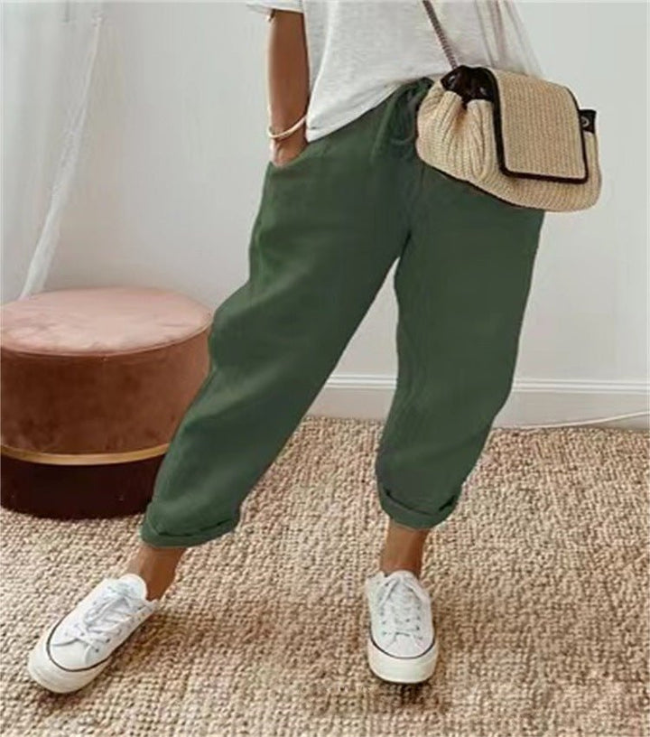 Leonda | Casual Everyday Printed Lace Pants