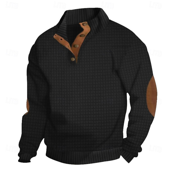 Sawyer | Textured Stand-Collar Pullover