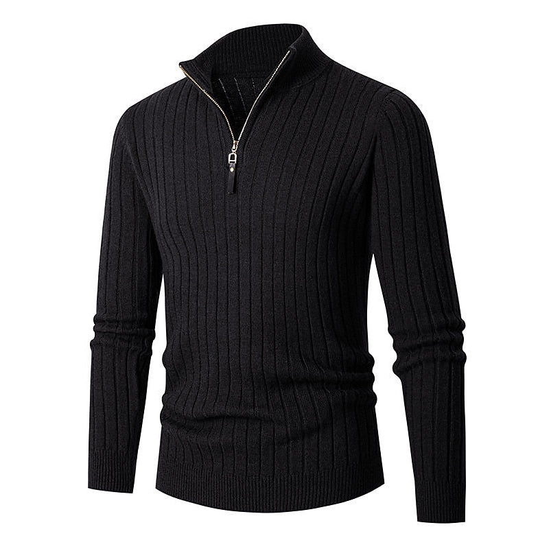 Grant | Ribbed Quarter-Zip Jumper