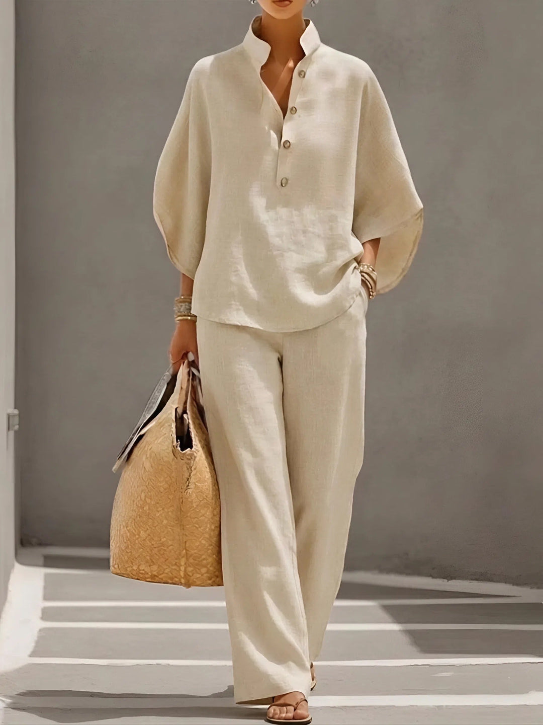 Adelaide | Classic Wide Sleeve and Trouser Set