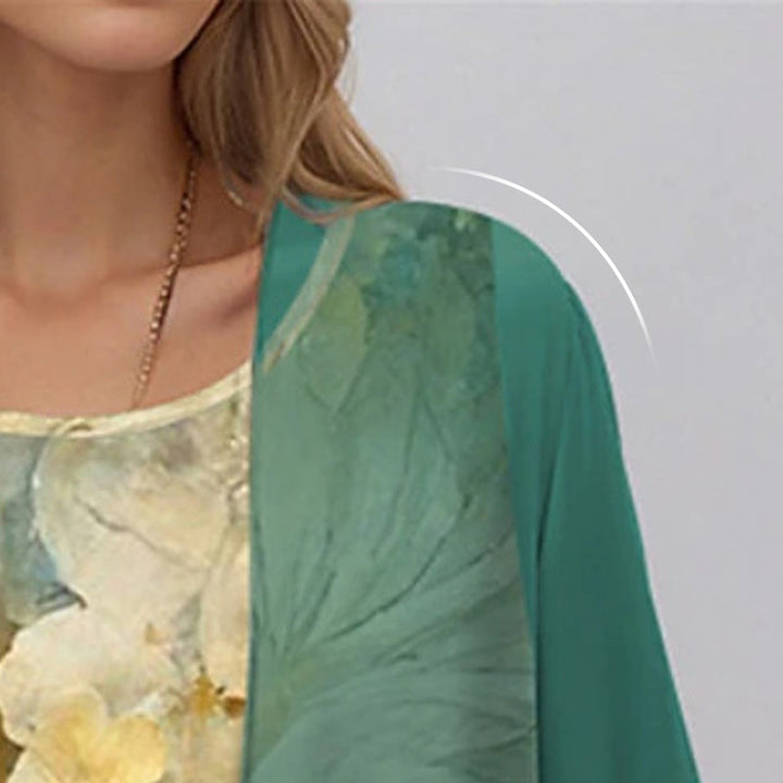 Eloise | Elegant Floral Layered Dress Set