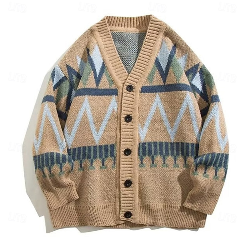Rufus | Patterned V-Neck Cardigan
