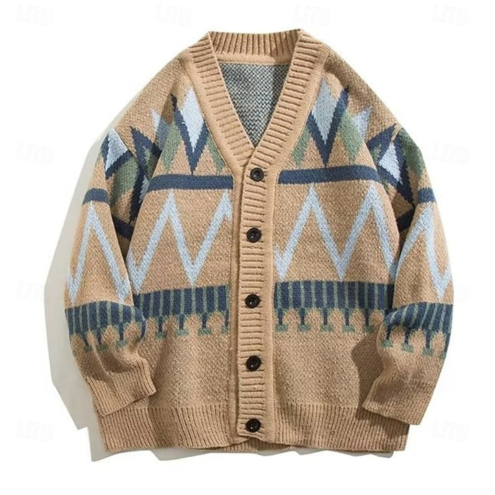 Rufus | Patterned V-Neck Cardigan