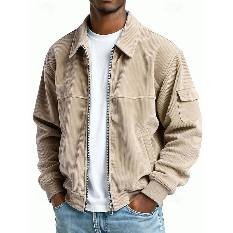 Hamish | Ribbed Zip Jacket