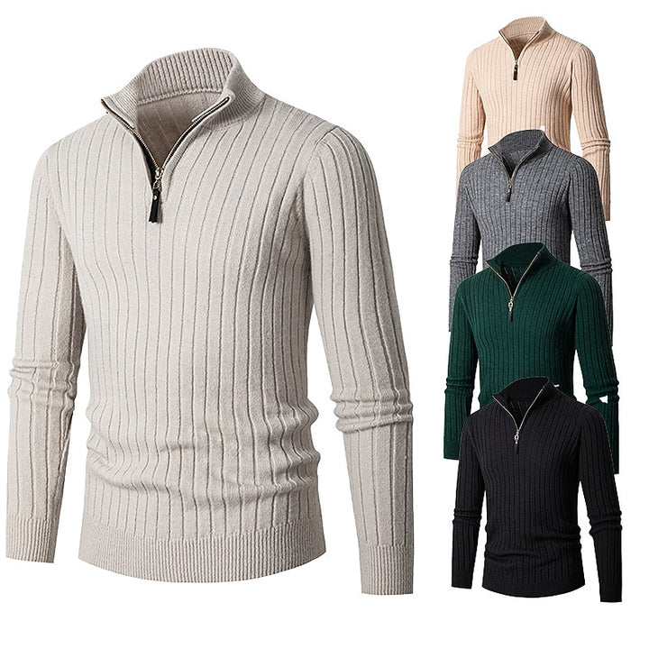 Grant | Ribbed Quarter-Zip Jumper