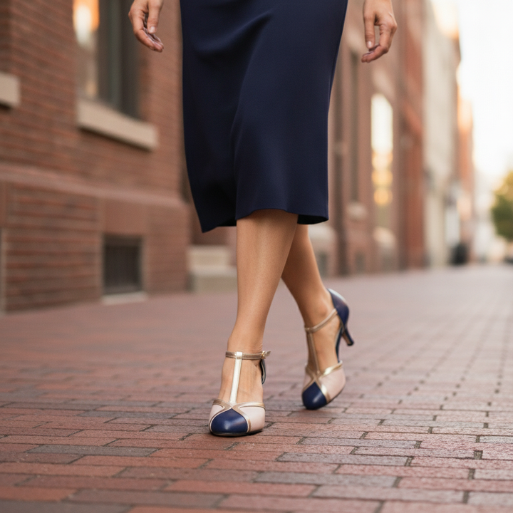 Tazariah | T-Strap Block Heel Sandals