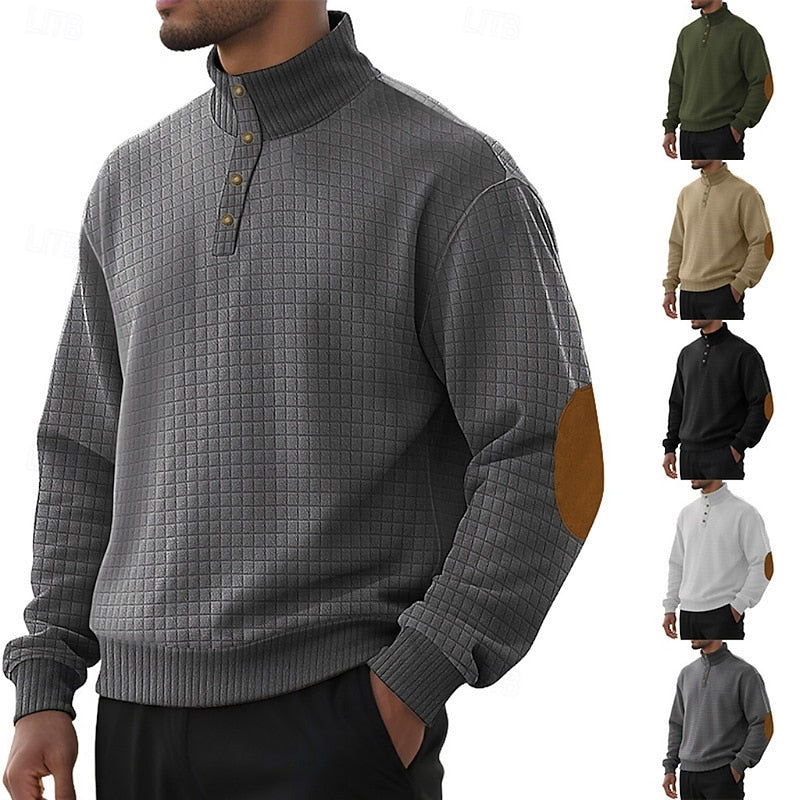 Sawyer | Textured Stand-Collar Pullover