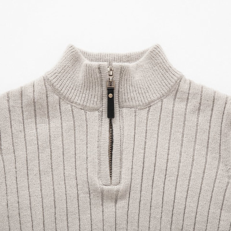 Grant | Ribbed Quarter-Zip Jumper