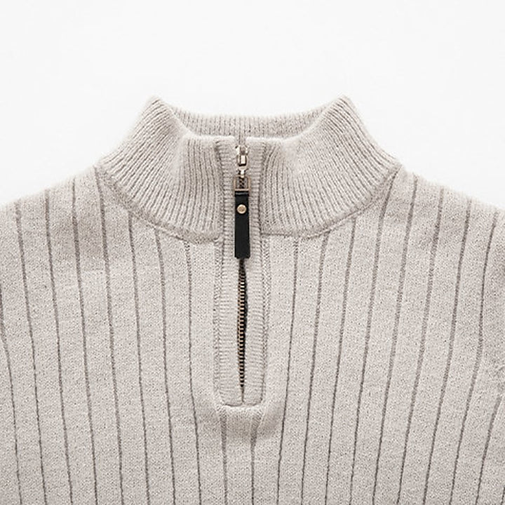 Grant | Ribbed Quarter-Zip Jumper