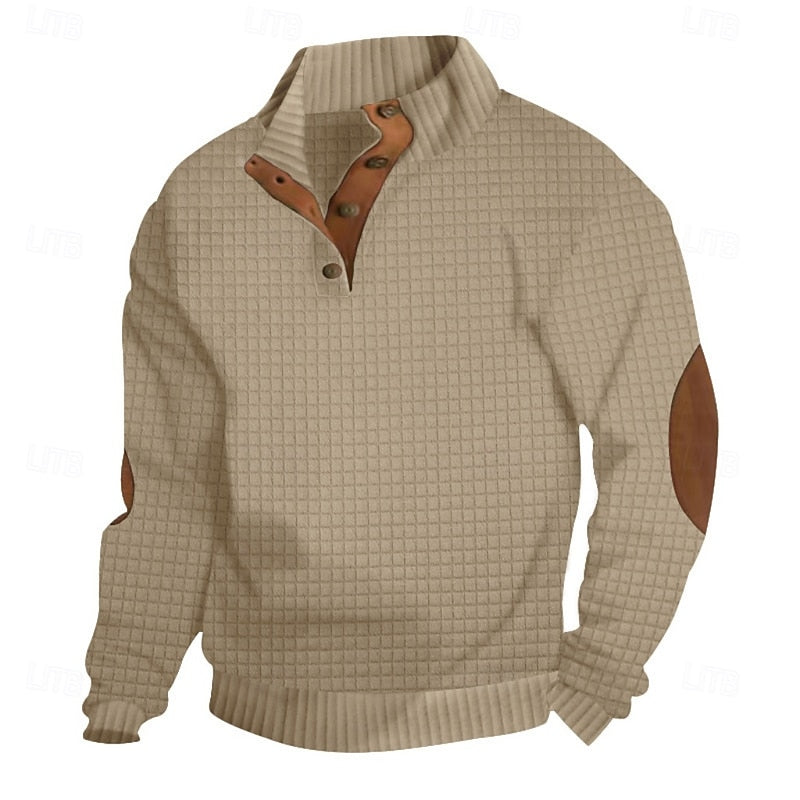 Sawyer | Textured Stand-Collar Pullover