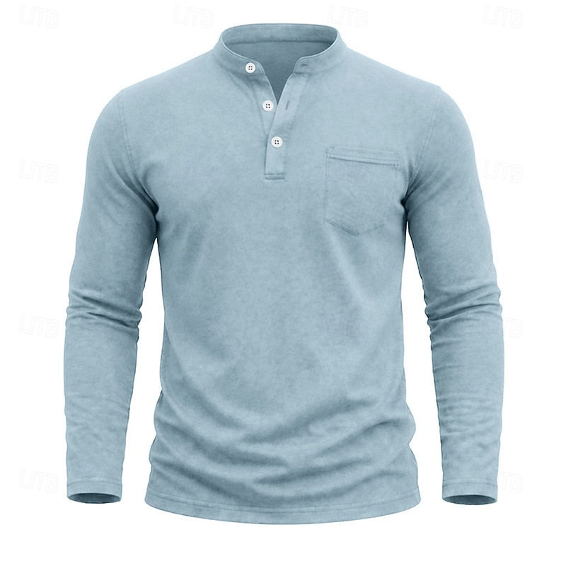 Owen | Classic Henley Long-Sleeve Shirt