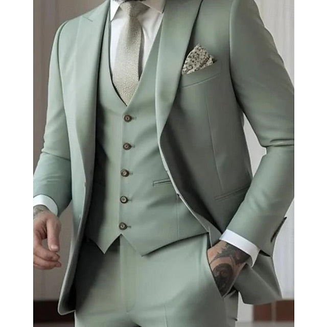Declan | Classic Single Breasted One-button 3 Pieces Suit