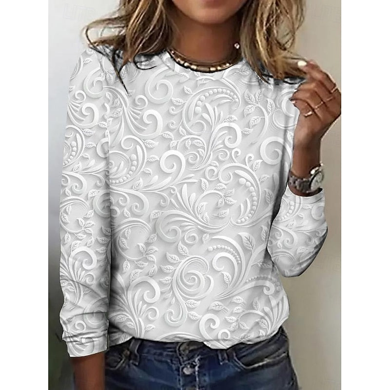 Bianca | Floral Print Long-Sleeve Tunic