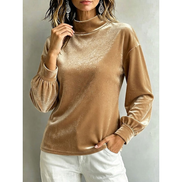 Belinda | Elegant Mock Neck Blouse