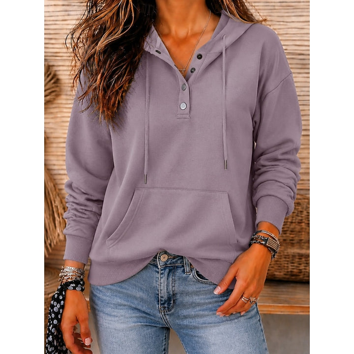 Harriet | Relaxed Button-Neck Hoodie