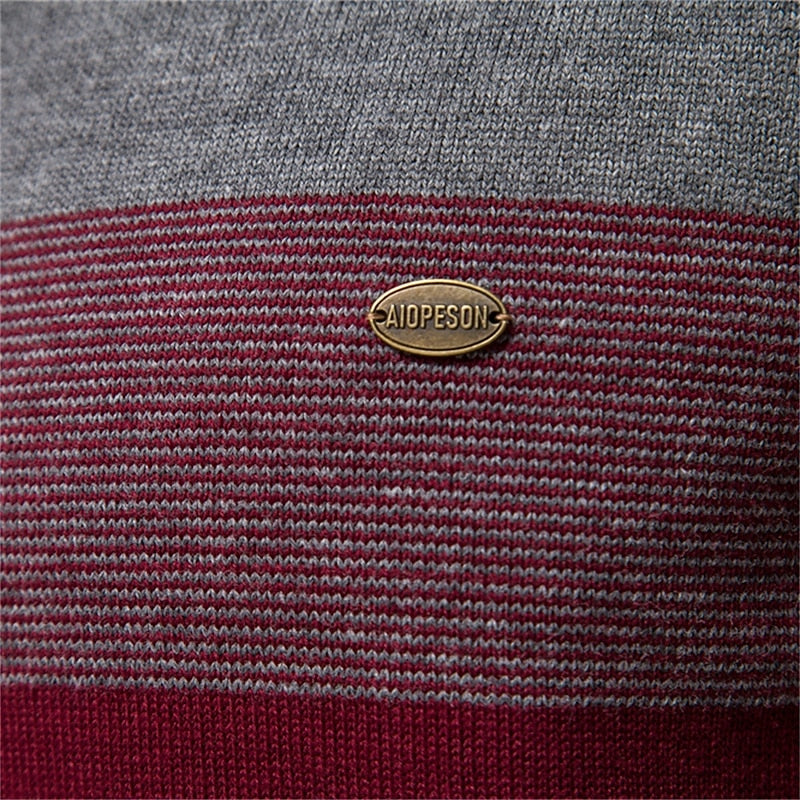 Miles | Colour-Block Quarter-Zip Sweater