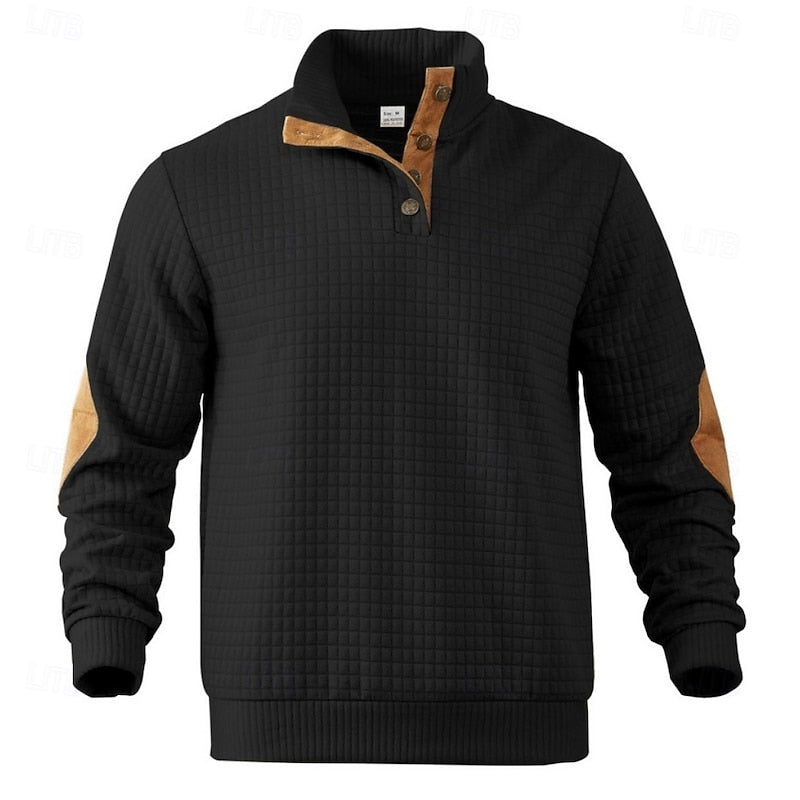 Sawyer | Textured Stand-Collar Pullover