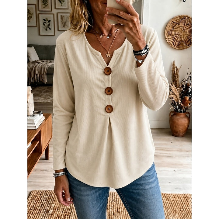 Della | Relaxed Button-Front Top