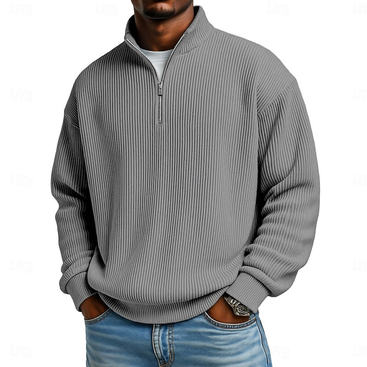 Nash | Ribbed Quarter-Zip Pullover
