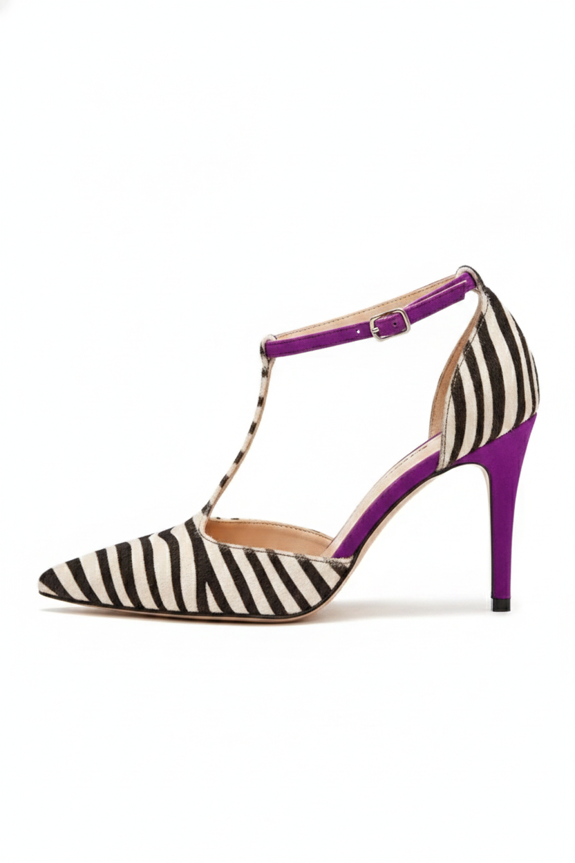 Virelle | Zebra Print Stiletto Heels