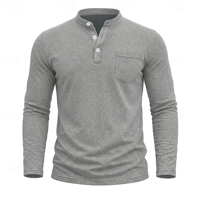 Owen | Classic Henley Long-Sleeve Shirt