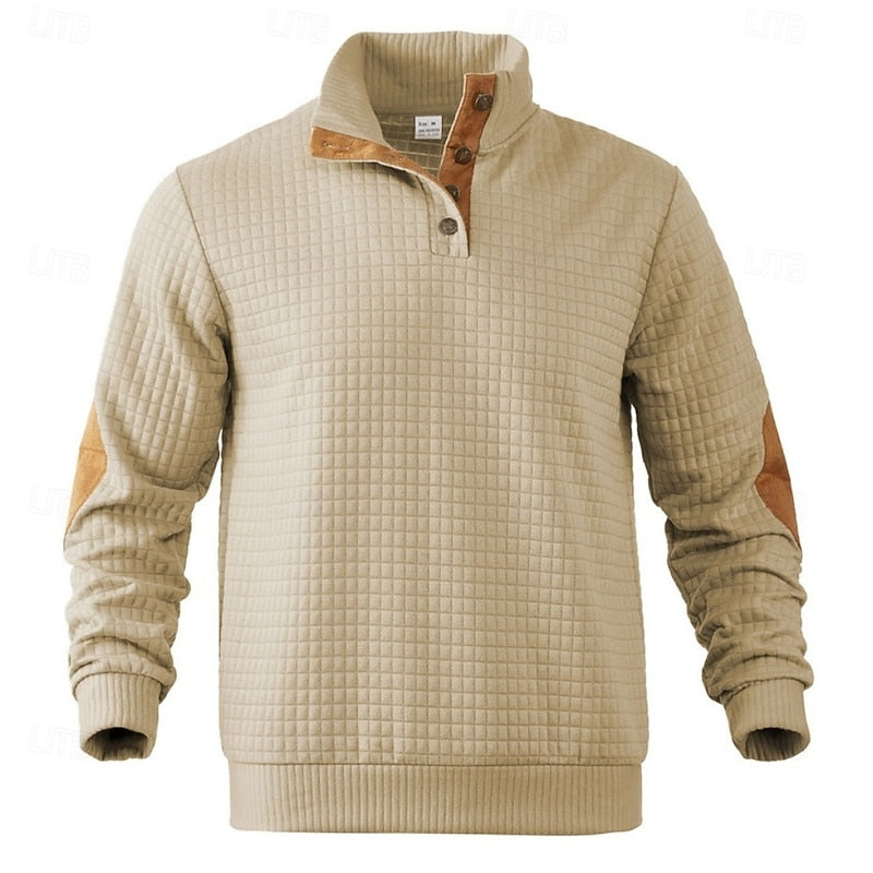 Sawyer | Textured Stand-Collar Pullover