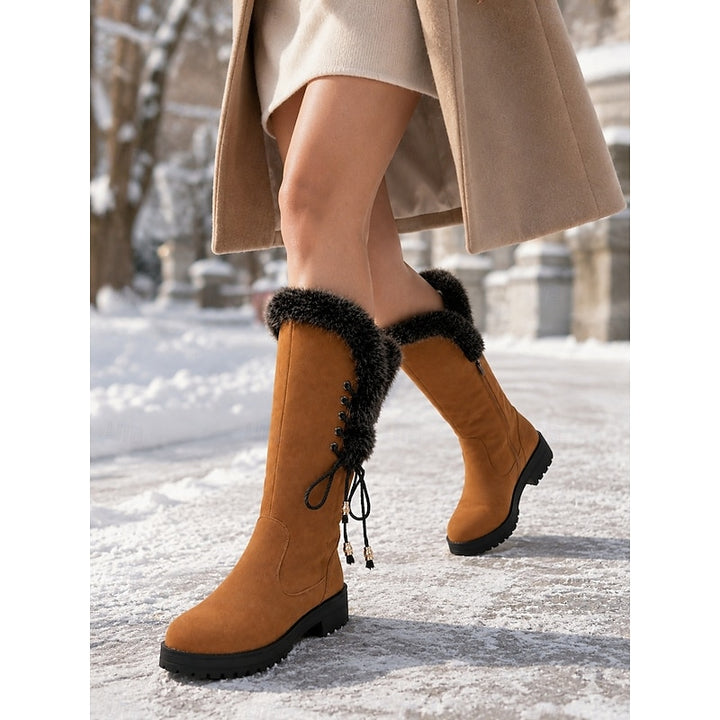 Meredith | Fur-Trimmed Knee-High Winter Boots