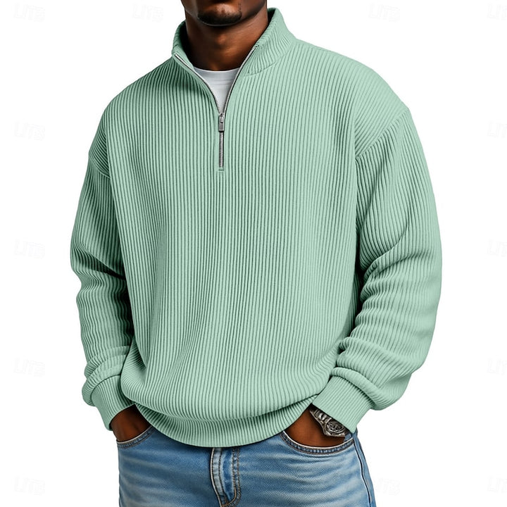 Nash | Ribbed Quarter-Zip Pullover