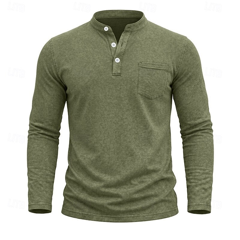 Owen | Classic Henley Long-Sleeve Shirt