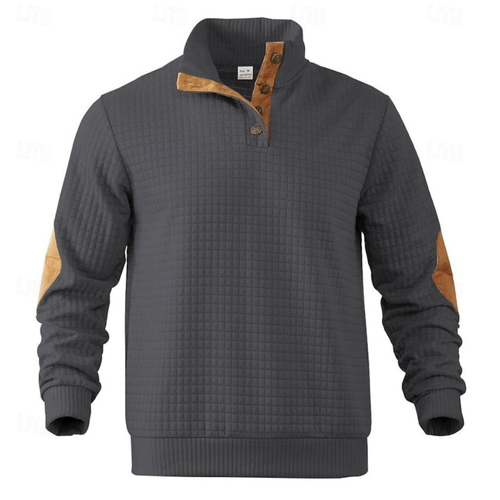 Sawyer | Textured Stand-Collar Pullover