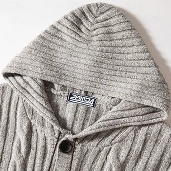 Hartley | Cable-Knit Hooded Cardigan