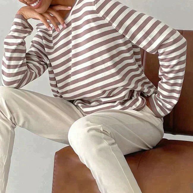 Marina | Relaxed Striped Long-Sleeve Top